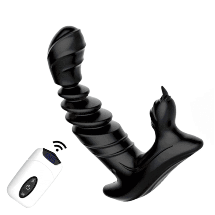 Lurevibe - Telescopic Prostate Massager For Men And Women Double Shock Masturbation G-spot Vestibule Anal Plug Sex Toy Wholesale - Lurevibe