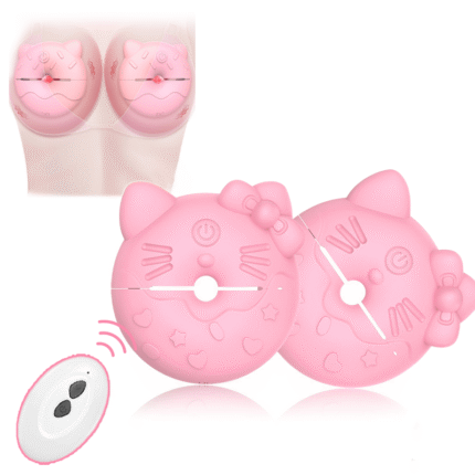 Kitty Cat Nipple Clamp Vibrators Breast Massager with Remote Control - Lurevibe