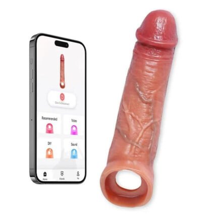 Penis Extender Sleeve Vibrator Cock Ring With APP & Remote - Lurevibe